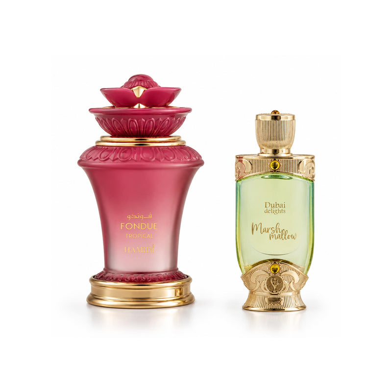 GOURMAND PERFECTION DUO GIFT PACK – FONDUE TROPICAL EAU DE PARFUM 100ML & DUBAI DELIGHTS MARSHMALLOW PERFUME 20ML