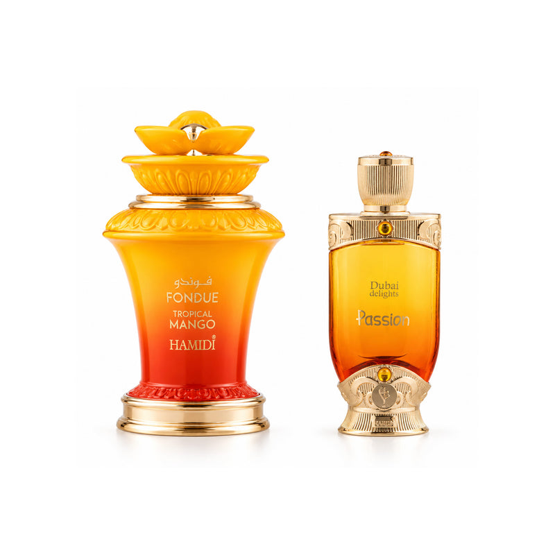 GOURMAND PERFECTION DUO GIFT PACK - FONDUE MANGO EAU DE PARFUM 100ML & DUBAI DELIGHTS PASSION PERFUME 20ML